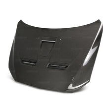 Load image into Gallery viewer, Seibon 08-12 Mitsubishi Evo X OEM style Carbon Fiber Hood - Back View