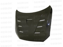 Load image into Gallery viewer, Seibon 08-12 Mitsubishi Evo X TS-style Carbon Fiber Hood - Main Product View