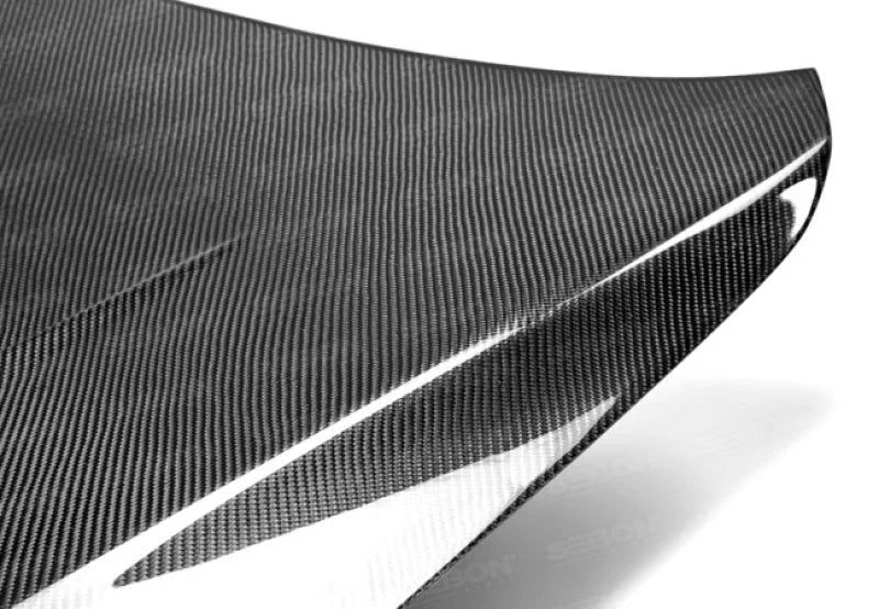 Seibon 08-12 Mitsubishi Lancer Evo X DV-Style Carbon Fiber Hood - Main Product View