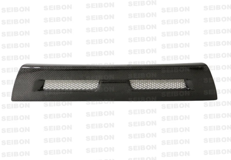 Seibon 08-12 Mitsubishi Lancer Evo X Shaved Emblem Carbon Fiber Front Grill does not fit MR model - Main Product View