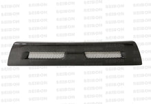 Load image into Gallery viewer, Seibon 08-12 Mitsubishi Lancer Evo X Shaved Emblem Carbon Fiber Front Grill does not fit MR model - Main Product View