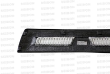 Load image into Gallery viewer, Seibon 08-12 Mitsubishi Lancer Evo X Shaved Emblem Carbon Fiber Front Grill does not fit MR model - Side View