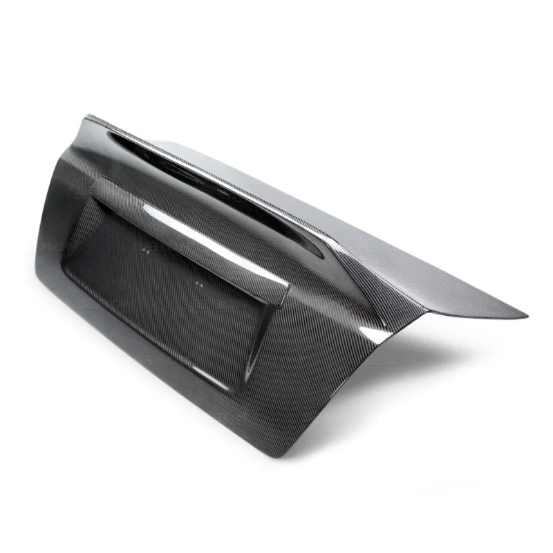 Seibon 08-14 Subaru Impreza WRX/STi 4dr C-style Carbon Fiber Trunk Lid - Side View
