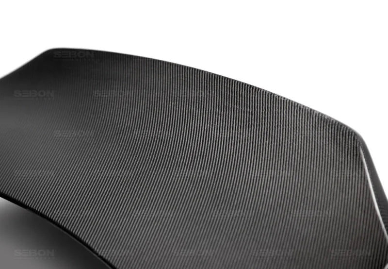 Seibon 08-14 Subaru Impreza WRX/STi 4dr C-style Carbon Fiber Trunk Lid - Back View