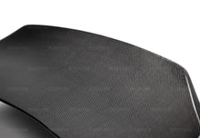 Load image into Gallery viewer, Seibon 08-14 Subaru Impreza WRX/STi 4dr C-style Carbon Fiber Trunk Lid - Back View