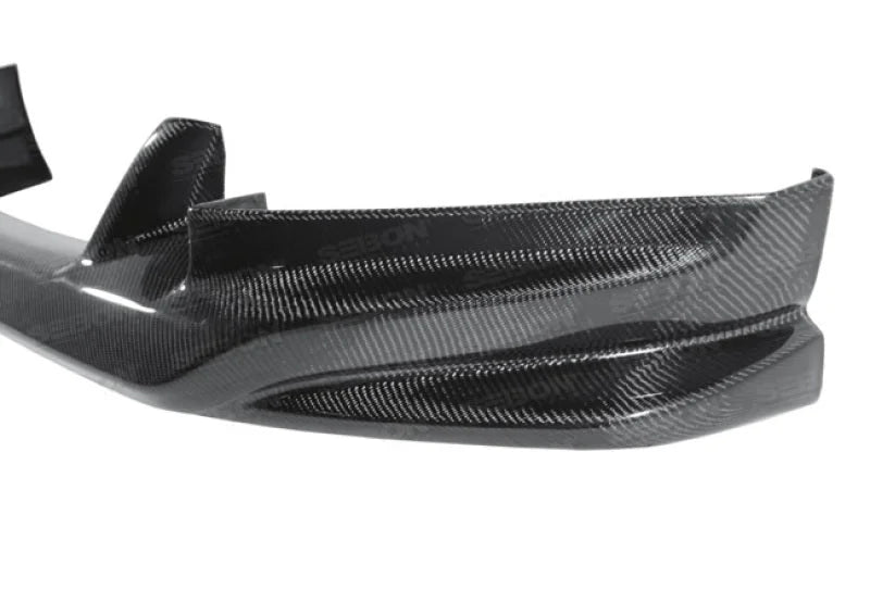 Seibon 09-10 Nissan 370Z NS Carbon Fiber Front Lip - Installation View