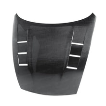 Load image into Gallery viewer, Seibon 09-10 Nissan 370Z TS Carbon Fiber Hood - Installation View