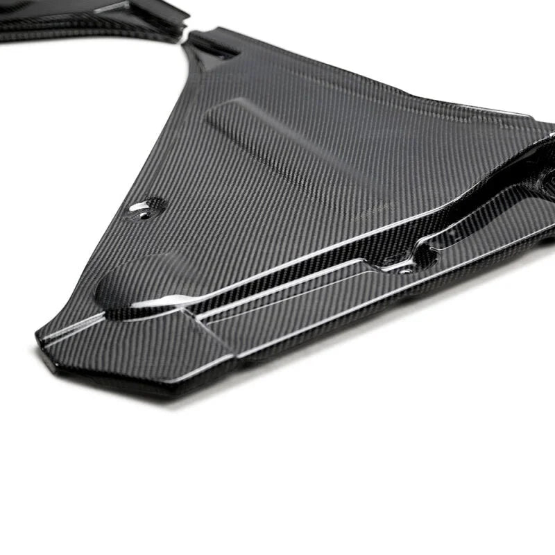 Seibon 09-10 Nissan GT-R R35 Carbon Fiber Cooling Plate - Installation View