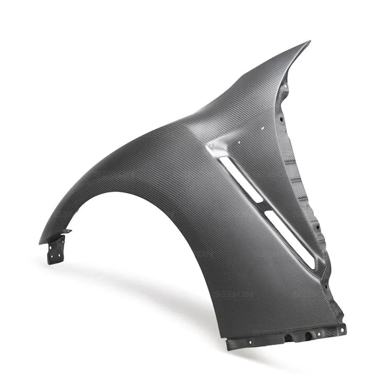 Seibon 09-10 Nissan GT-R R35 OEM Dry Carbon Fiber Fenders - Main Product View