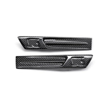Load image into Gallery viewer, Seibon 09-10 Nissan GTR R35 Carbon Fiber Fender Duct Logos (Pair) - Side View