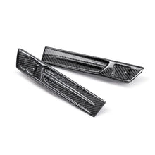 Load image into Gallery viewer, Seibon 09-10 Nissan GTR R35 Carbon Fiber Fender Duct Logos (Pair) - Detail View