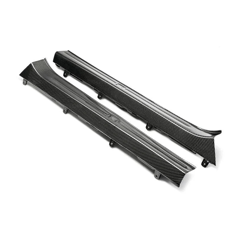 Seibon 09-10 Nissan GTR R35 OEM Style Carbon Fiber Door Sills (Pair) - Side View