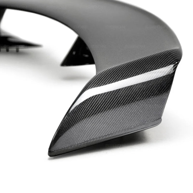 Seibon 09-11 Nissan GTR R35 VS-Style Carbon Fiber Rear Spoiler - Side View