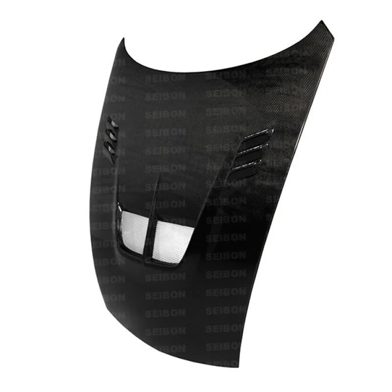 Seibon 09-12 Nissan 370z/Fairlady Z (Z34) BD-style Carbon Fiber Hood - Back View