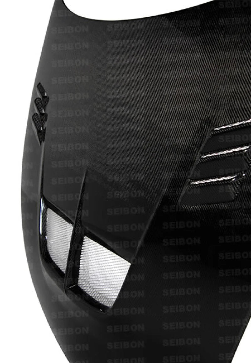 Seibon 09-12 Nissan 370z/Fairlady Z (Z34) BD-style Carbon Fiber Hood - Installation View