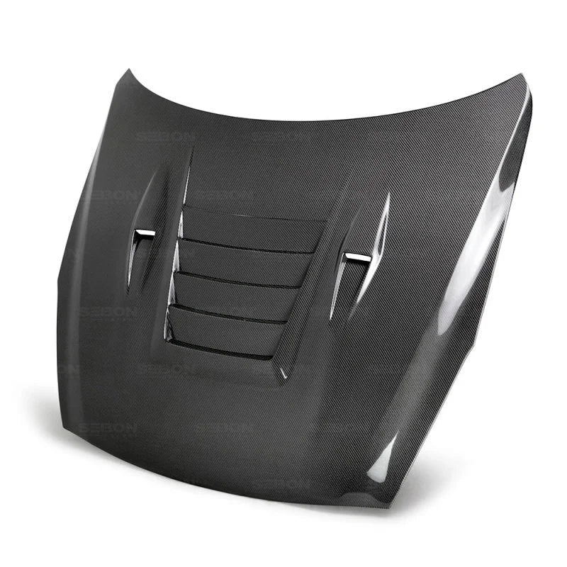 Seibon 09-12 Nissan GTR R35 DS-Style Carbon Fiber Hood - Installation View