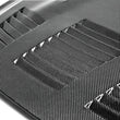 Load image into Gallery viewer, Seibon 09-12 Nissan GTR R35 GTII-Style Carbon Fiber Hood - Back View