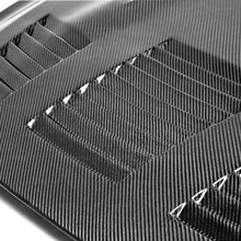 Load image into Gallery viewer, Seibon 09-12 Nissan GTR R35 GTII-Style Carbon Fiber Hood - Back View
