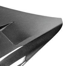 Load image into Gallery viewer, Seibon 09-12 Nissan GTR R35 GTII-Style Carbon Fiber Hood - Installation View