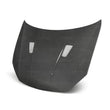 Load image into Gallery viewer, Seibon 10-11 VW Golf GTI 5K/MK6 TM Carbon Fiber Hood w/ Shaved Emblem - Side View
