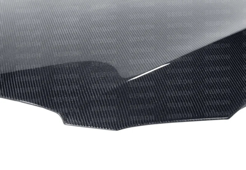 Seibon 10-12 BMW 3 Series E92 2DR LCI OEM-Style Carbon Fiber Hood - Side View