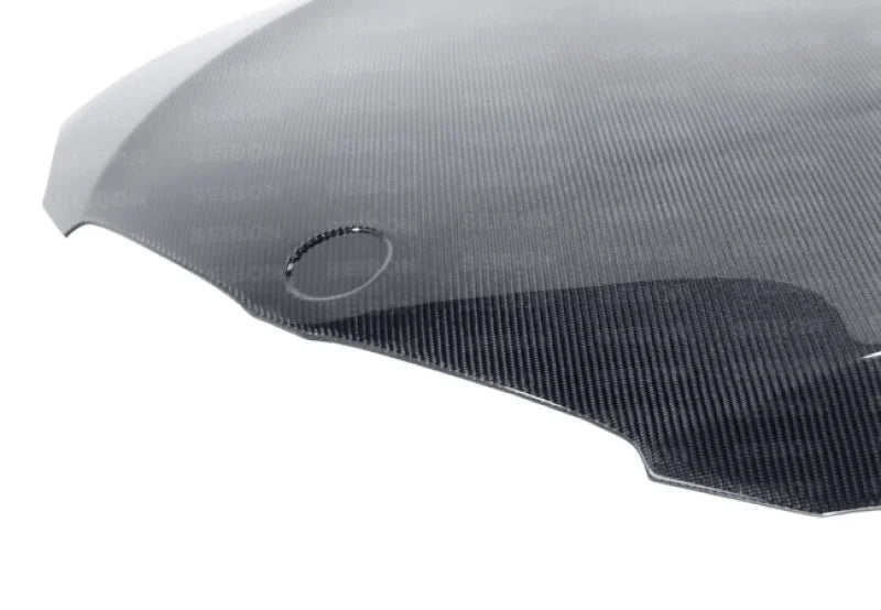 Seibon 10-12 BMW 3 Series E92 2DR LCI OEM-Style Carbon Fiber Hood - Back View
