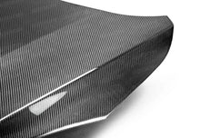 Load image into Gallery viewer, Seibon 10-12 Mazda MazdaSpeed3 OEM Style Carbon Fiber Hood - Installation View