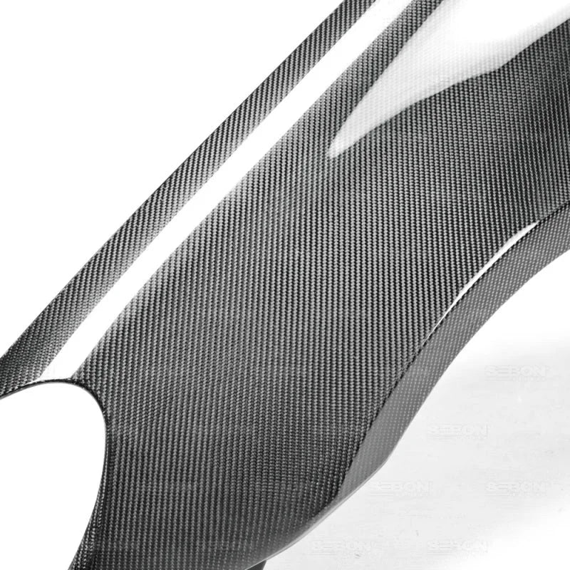 Seibon 10-12 Volkswagen Golf Carbon Fiber Fenders - Wide - Back View