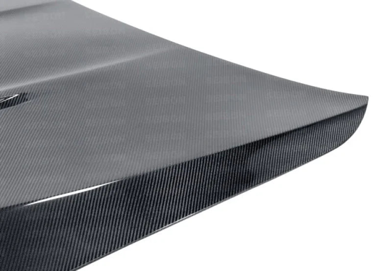 Seibon 10-13 BMW 5 Series and M5 Series (F10) BT-Style Carbon Fiber Hood - Back View