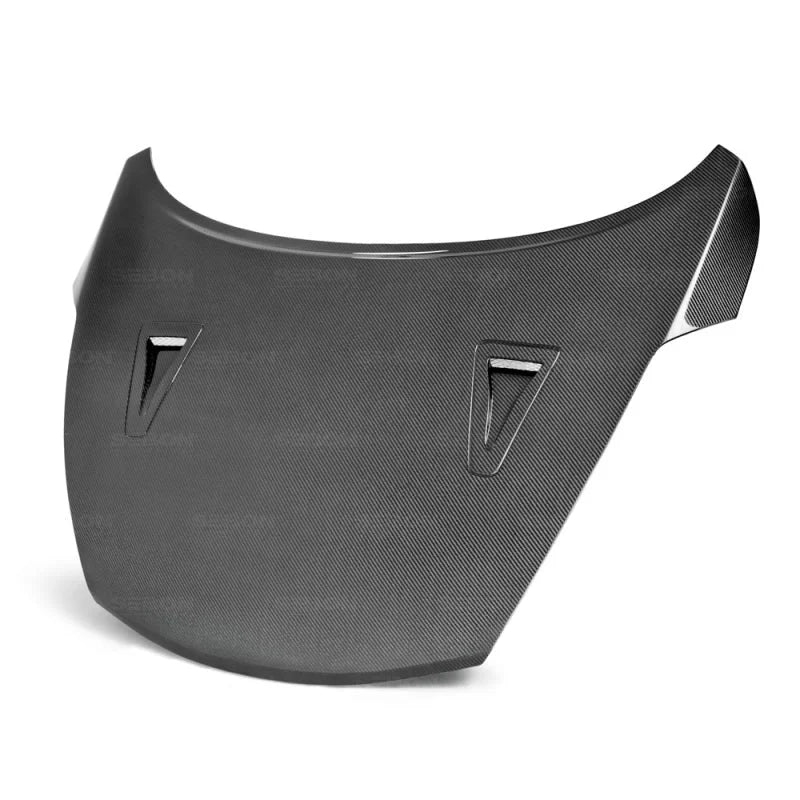 Seibon 11-14 Nissan Juke GTR Style Carbon Fiber Hood - Main Product View