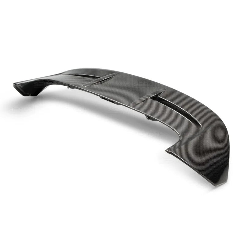Seibon 11-15 Ford Fiesta (Hatchback) ST-Style Carbon Fiber Rear Spoiler - Side View
