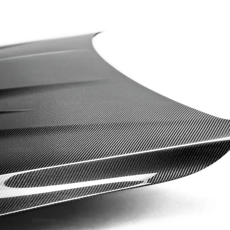 Seibon 12-13 BMW 3 Series F30 / 4 Series F32 VS-Style Carbon Fiber Hood - Installation View