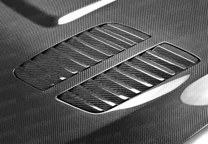 Seibon 12-13 BMW F30 GTR-Style Carbon Fiber Hood - Installation View