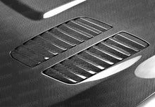 Load image into Gallery viewer, Seibon 12-13 BMW F30 GTR-Style Carbon Fiber Hood - Installation View
