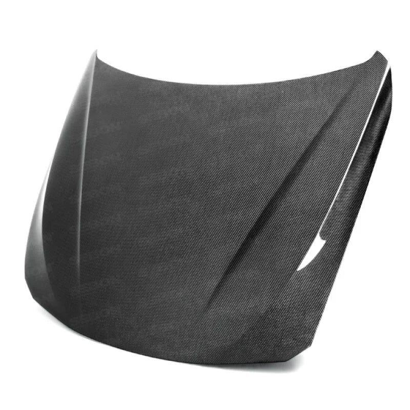 Seibon 12-13 BMW F30 OEM-Style Carbon Fiber Hood - Side View