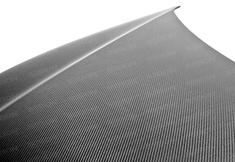 Seibon 12-13 BMW F30 OEM-Style Carbon Fiber Hood - Installation View