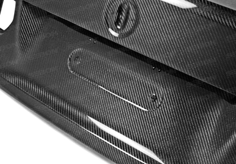 Seibon 12-13 BMW F30 OEM Style Carbon Fiber Trunk Lid - Back View