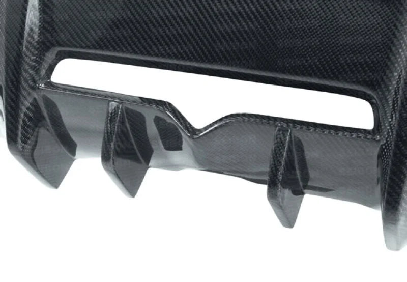 Seibon 12-13 BRZ/FRS Carbon Fiber Rear Diffuser Cover - Back View