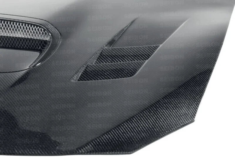 Seibon 12-13 BRZ/FRS FA Carbon Fiber Hood - Back View