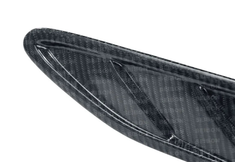 Seibon 12-13 BRZ/FRS FR Style Carbon Fiber Fender Ducts (Pair) - Side View