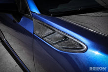 Load image into Gallery viewer, Seibon 12-13 BRZ/FRS FR Style Carbon Fiber Fender Ducts (Pair) - Back View