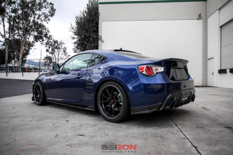 Seibon 12-13 BRZ/FRS KC Style Carbon FIber Rear Lip - Main Product View