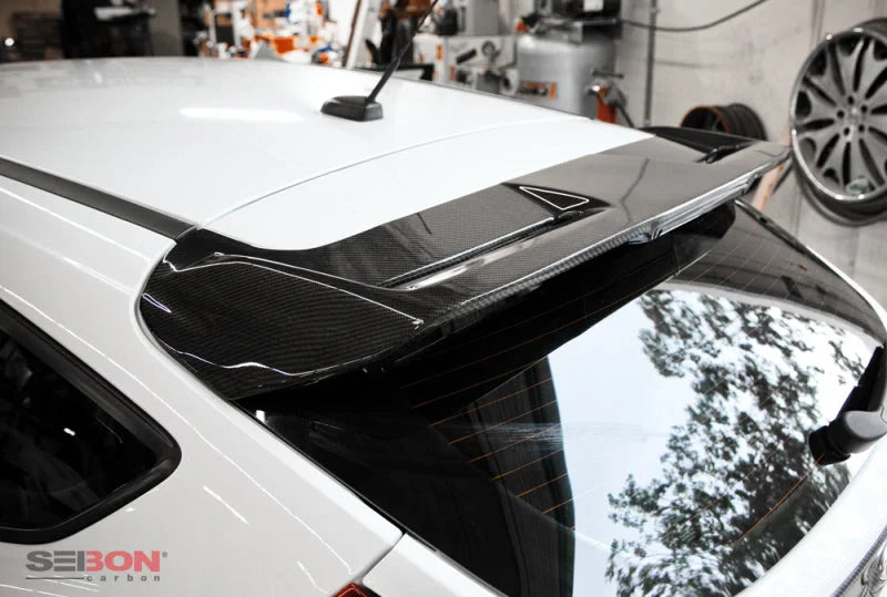 Seibon 12-13 Ford Focus OEM Style Carbon Fiber Rear Spoiler - Side View