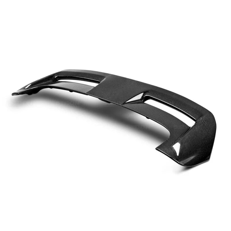 Seibon 12-13 Ford Focus OEM Style Carbon Fiber Rear Spoiler - Back View