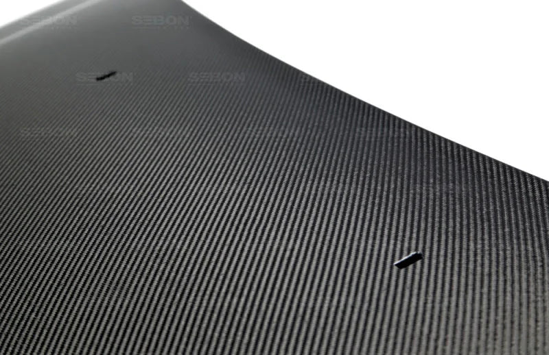 Seibon 12-13 Ford Focus RS-Style Carbon Fiber Hood - Installation View
