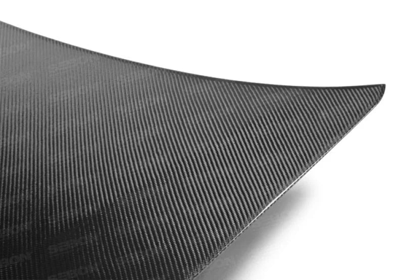 Seibon 12-13 Honda Civic 2dr OEM-Style Carbon Fiber Hood - Installation View