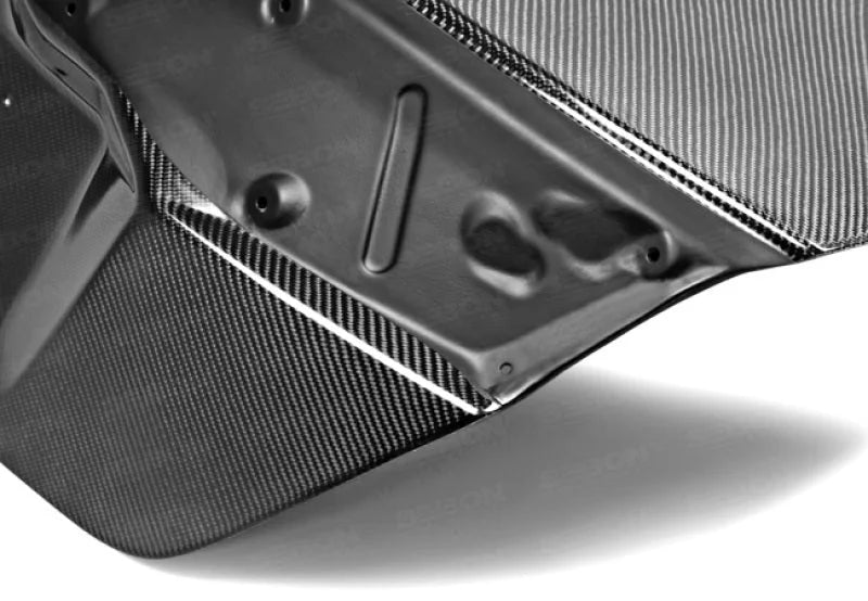 Seibon 12-13 Honda Civic 2dr OEM-Style Carbon fiber Trunk Lid - Back View