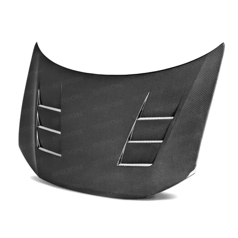 Seibon 12-13 Honda Civic 2dr TS-Style Carbon Fiber Hood - Side View