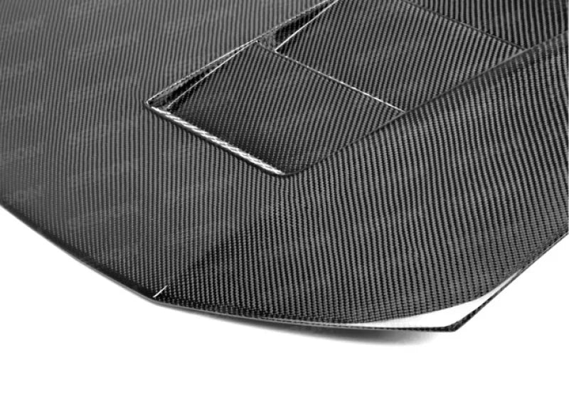 Seibon 12-13 Honda Civic 2dr TS-Style Carbon Fiber Hood - Back View