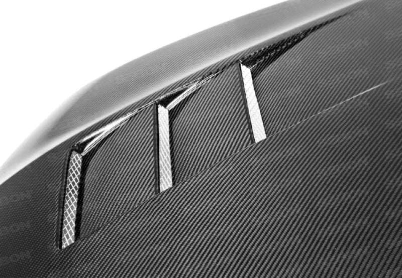 Seibon 12-13 Honda Civic 2dr TS-Style Carbon Fiber Hood - Installation View